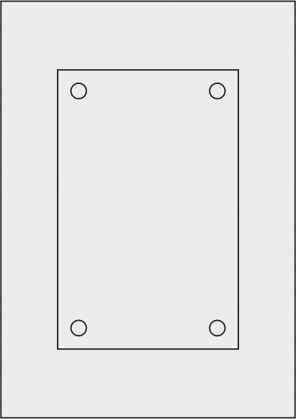 KRISTALLUM-R + INOFIX-Q Laserdruck-Folien DIN A4 matt, vorgestanzt 200 x 130 mm