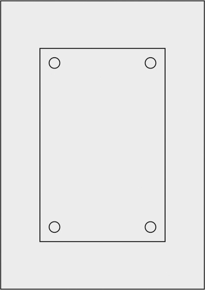 KRISTALLUM-R + INOFIX-Q Laserdruck-Folien DIN A4 matt, vorgestanzt 200 x 130 mm