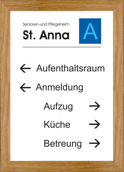 Türschild WoodSign-Eiche 234 x 321 mm A4 hoch