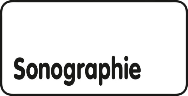 Folien-Türschild 250 x 125 mm Sonographie