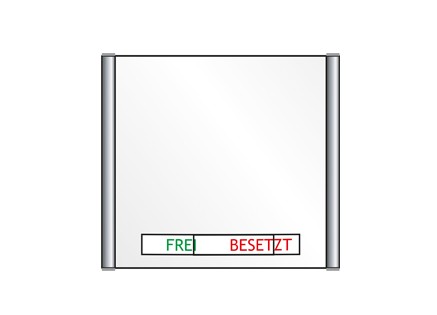 Türschild PLANO - Frei / Besetzt-Anzeige 162 x 148,5 mm (BxH)