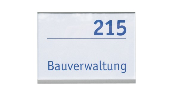 Türschild KRISTALLINO.w-Acryl 149 x 110 mm (BxH) A6 hoch oder quer