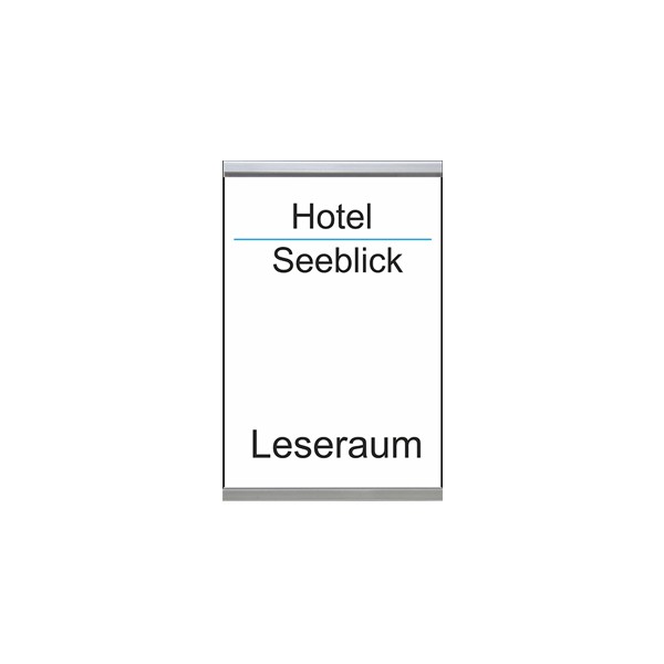 Türschild SlideFix Silber 100 x 150 mm (BxH)