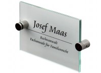 Glas-Türschild INOXO-K<br>149 x 105 mm A6 (hoch oder quer) Glas-Türschild INOXO-K<br>149 x 105 mm A6 (hoch oder quer)