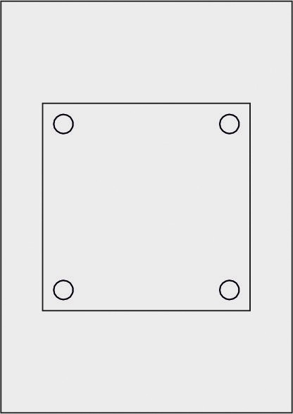 GALERIE-Laserdruck-Folien DIN A4 milchglas vorgestanzt 150 x 150 mm