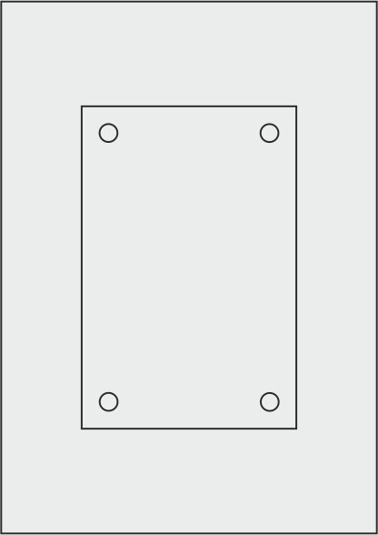 KRISTALLUM-R + INOFIX-Q Laserdruck-Folien DIN A4 matt, vorgestanzt 120 x 180 mm