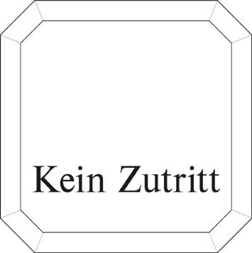 Typ Epsilon 125 x 125 mm Kein Zutritt