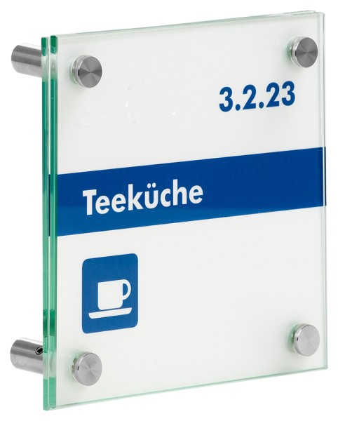 Glas-Türschilder PremiumFix 150 x 150 mm
