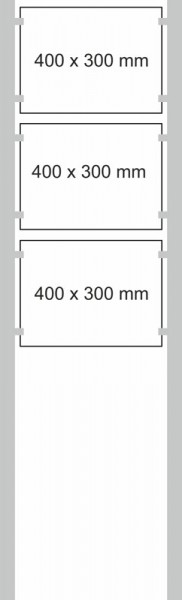 Edelstahl-Schildständer Typ HGH-Dibond-4030