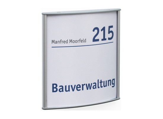 Ultradex Türschild Serie Color 170x122mm Aluminium Gewölbt Blau