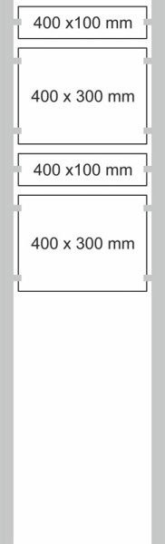 Edelstahl-Schildständer Typ HGH-Plexi-4030