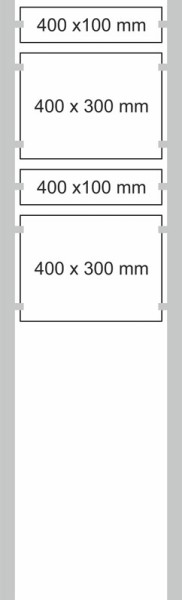 Edelstahl-Schildständer Typ HGH-Plexi-4030
