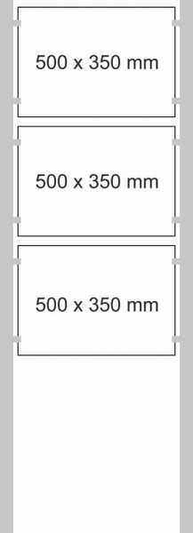 Edelstahl-Schildständer Typ HGH-Dibond-5035